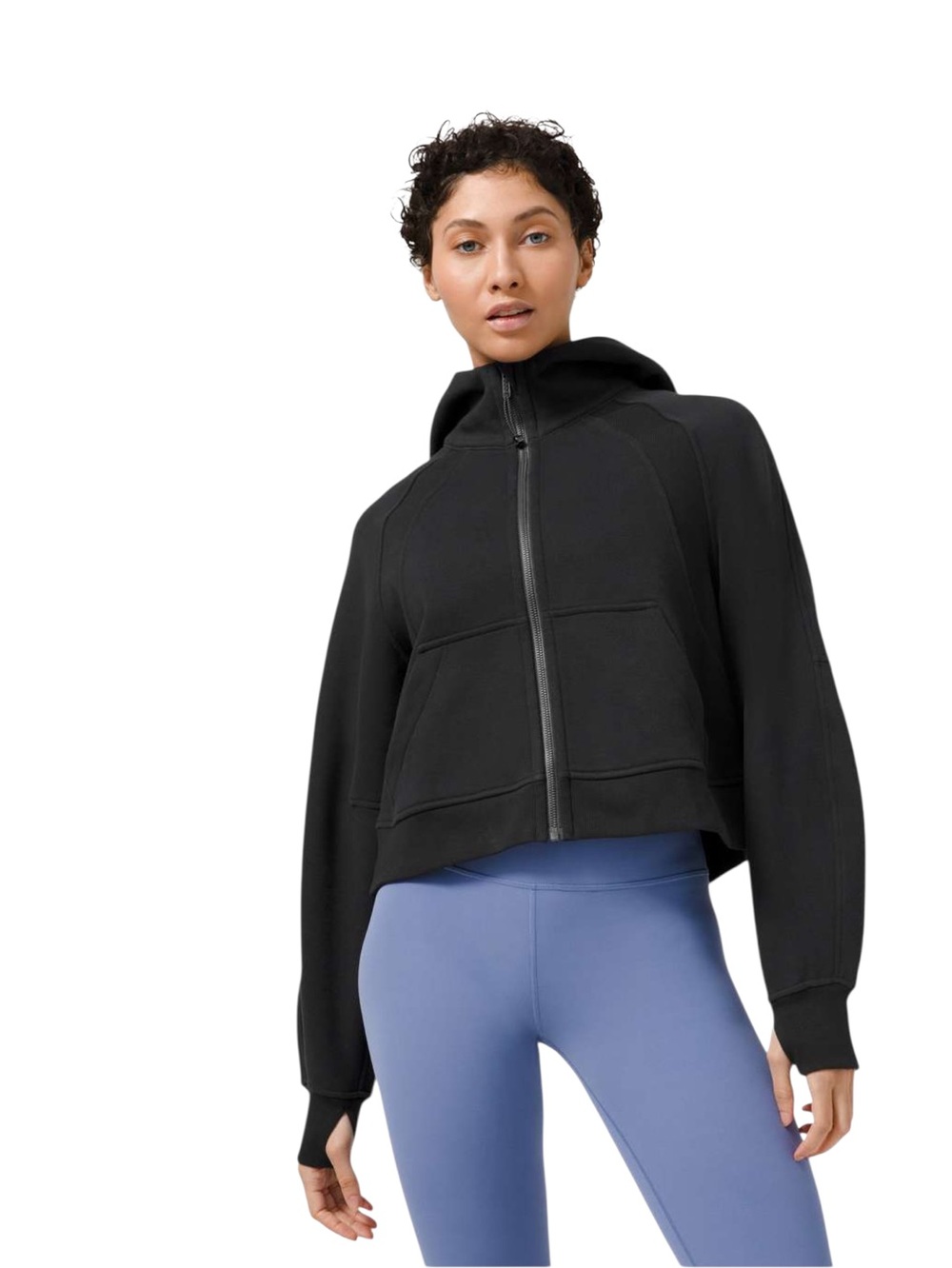 Lululemon Scuba Oversized Full Zip Sweatshirt Sz XS/S Black